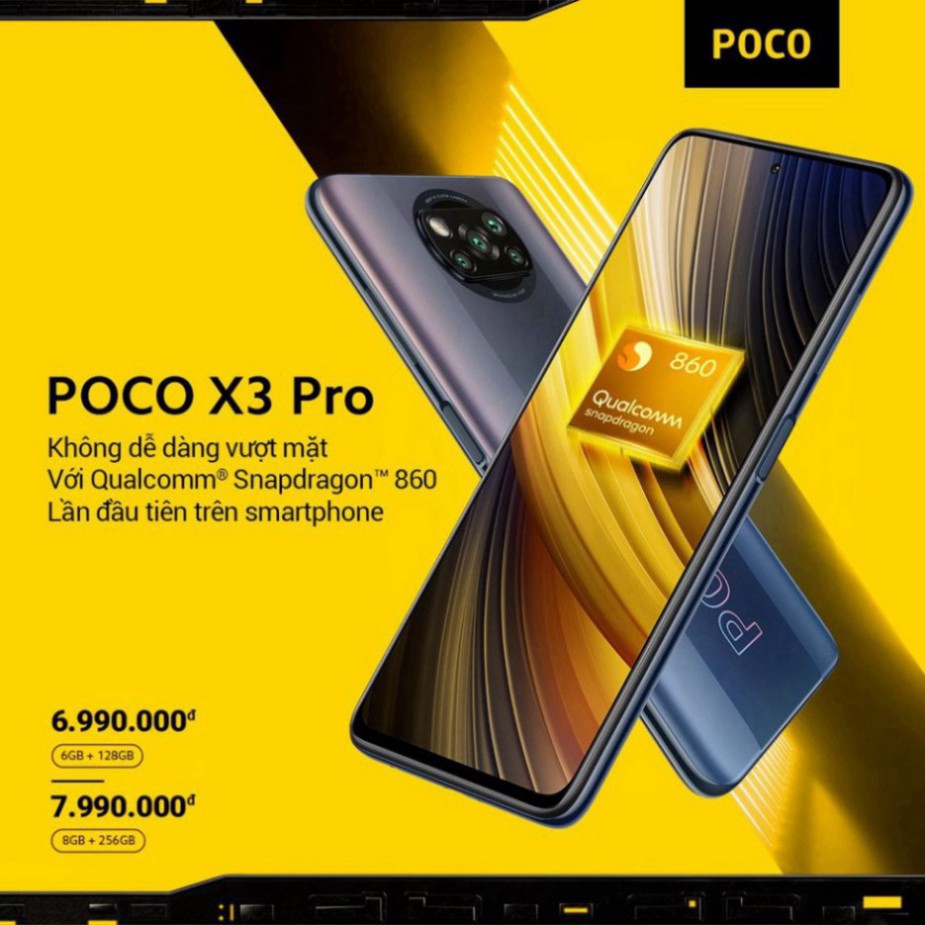 Điện thoại Xiaomi POCO X3 Pro (6GB+128GB) Chính Hãng Nguyên Seal X3PRO   - smartphone chất