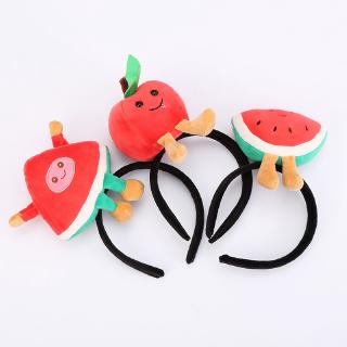 Băng đô cài tóc hình dưa hấu táo/dưa hấu nhồi bông dễ thương