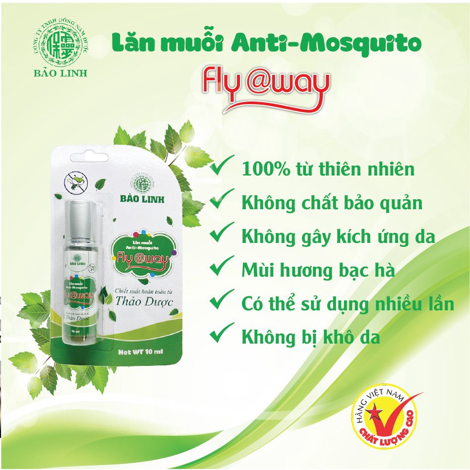 Lăn muỗi đốt Flyaway Bảo Linh 10ml