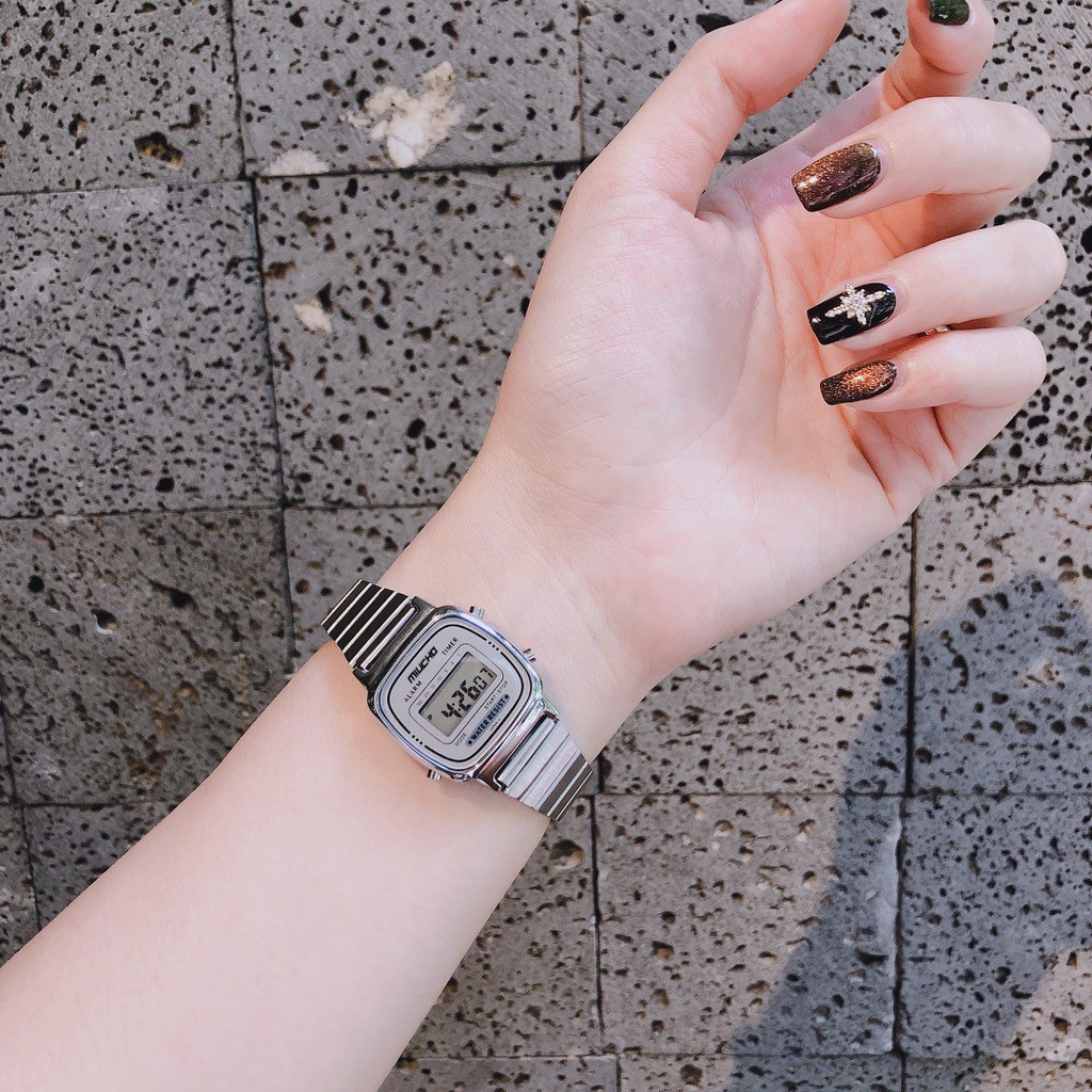 Đồng hồ nữ điện tử Vintage mặt nhỏ phong cách hàng quốc Miucho