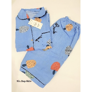Bộ pijama lửng cho nữ chất kate thái