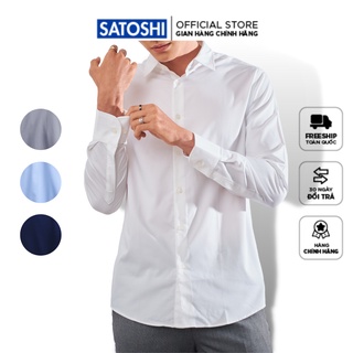 | Satoshi | Áo sơ mi nam SASM50 tay dài nhiều màu chất liệu cotton form slimfit phong cách trẻ trung