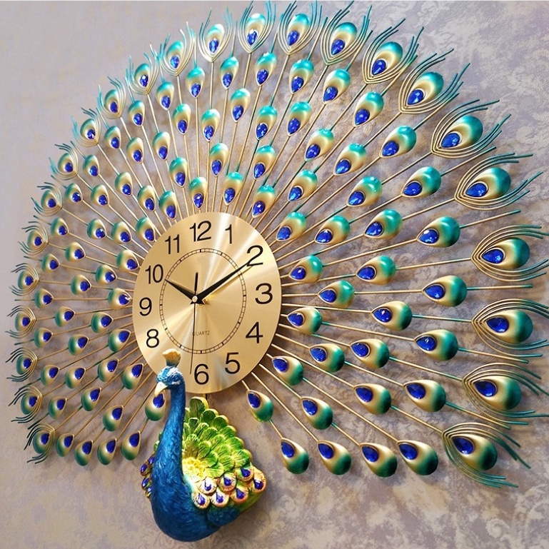 Đồng hồ Decor treo tường phòng khách hiện đại kích thước 70x75cm GV6689