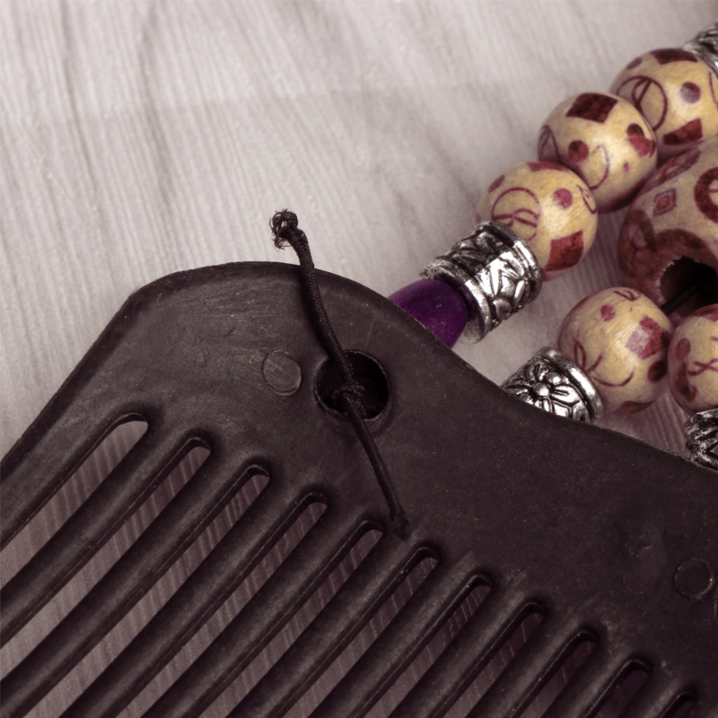 Lược Đôi Cài Tóc Đính Hạt Phong Cách Retro Cho Nữ