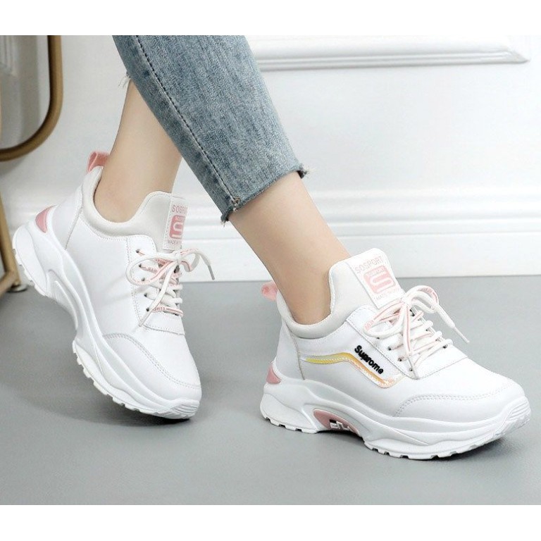 Giày sneaker nữ MS007 (trắng hồng)