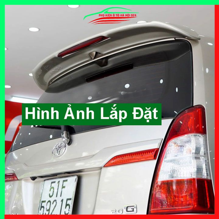 Đuôi gió sau xe liền cốp Innova 2009-2022 hàng mộc chưa sơn