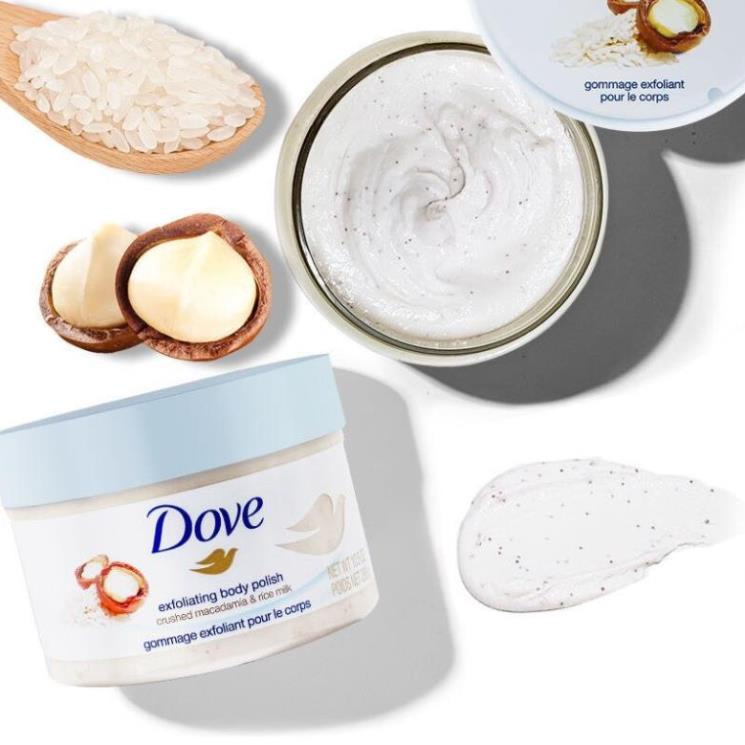 Tẩy Tế Bào Chết body Dove Macca, Lựu 225ml - XUKA.cosmetics