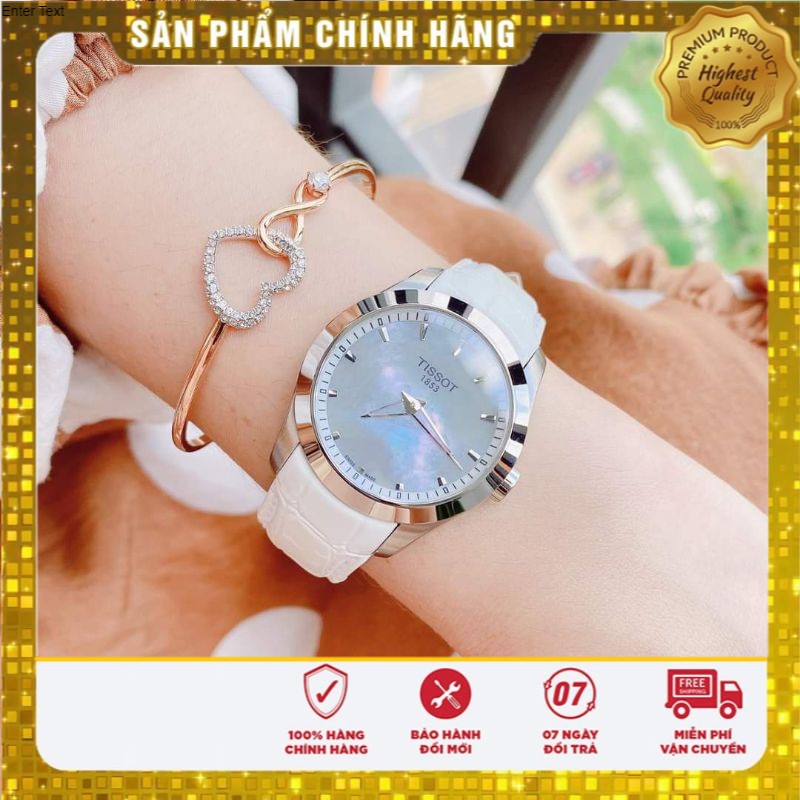 Đồng hồ thời trang nữ TISSOT Couturier Grande Mother of Pearl Dial White Leather Ladies Watch Tag T035.246.16.111.00