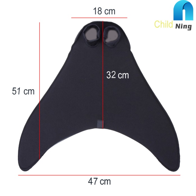 Đuôi Cá Tập Bơi Màu Đen Chuyên Dùng Cho Người Lớn Và Trẻ Em