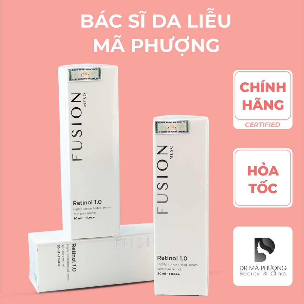 [CHÍNH HÃNG] Retinol Fusion 1% Kem dưỡng da, chống lão hóa, mờ nám, giảm mụn trẻ hóa làn da (30ml)
