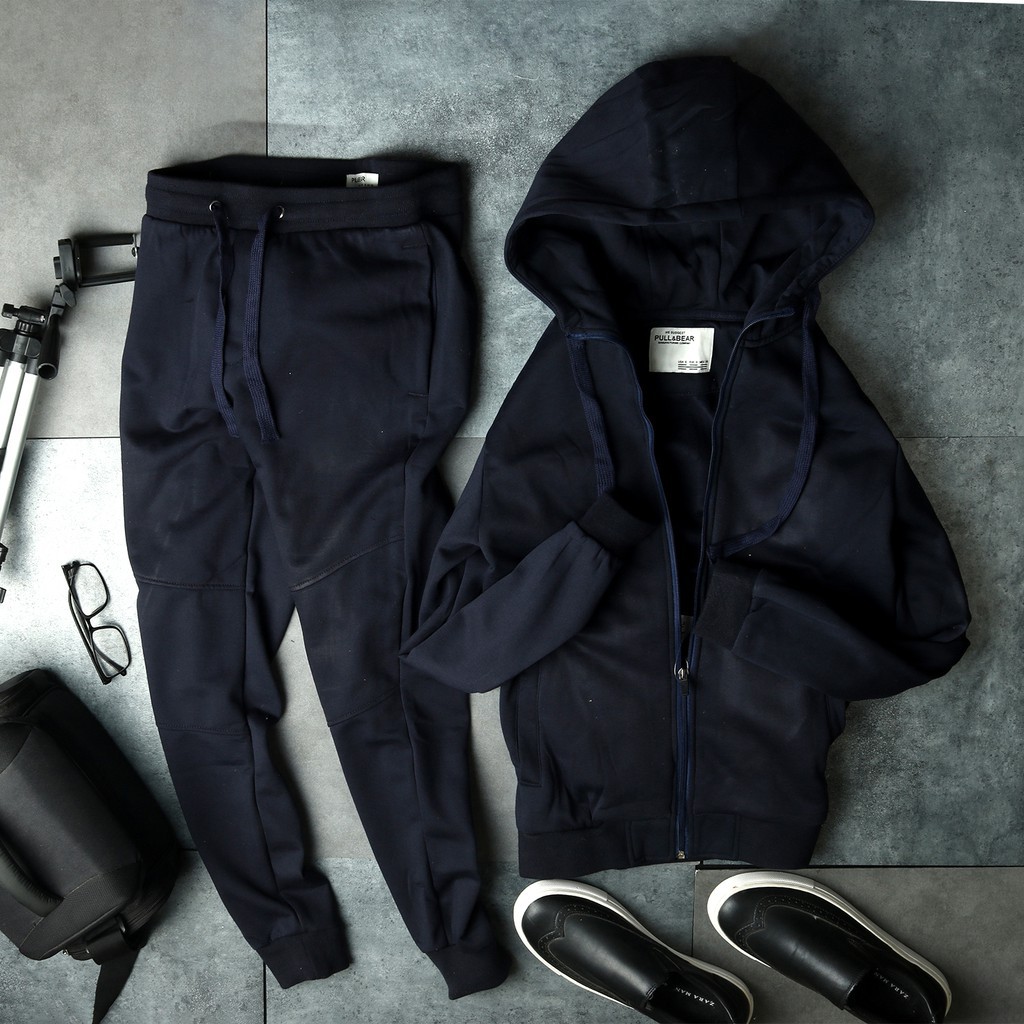 Bộ nỉ nam kéo khóa có mũ hàng VNXK chất đẹp | BigBuy360 - bigbuy360.vn