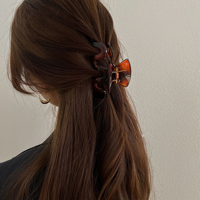 Kẹp tóc thiết kế kiểu gợn sóng phong cách Hàn Quốc dành cho nữ