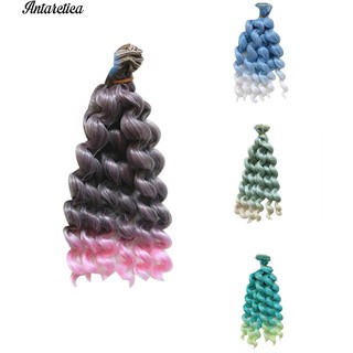 Tóc giả xoăn dài cho búp bê 20 cm thời trang