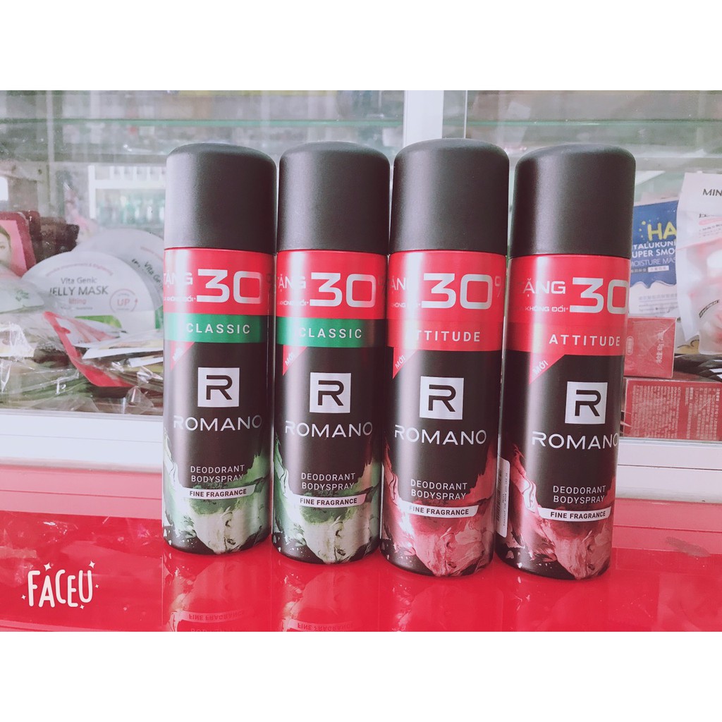 XỊT NGĂN MÙI TOÀN THÂN ROMANO TẶNG 30% DUNG TÍCH