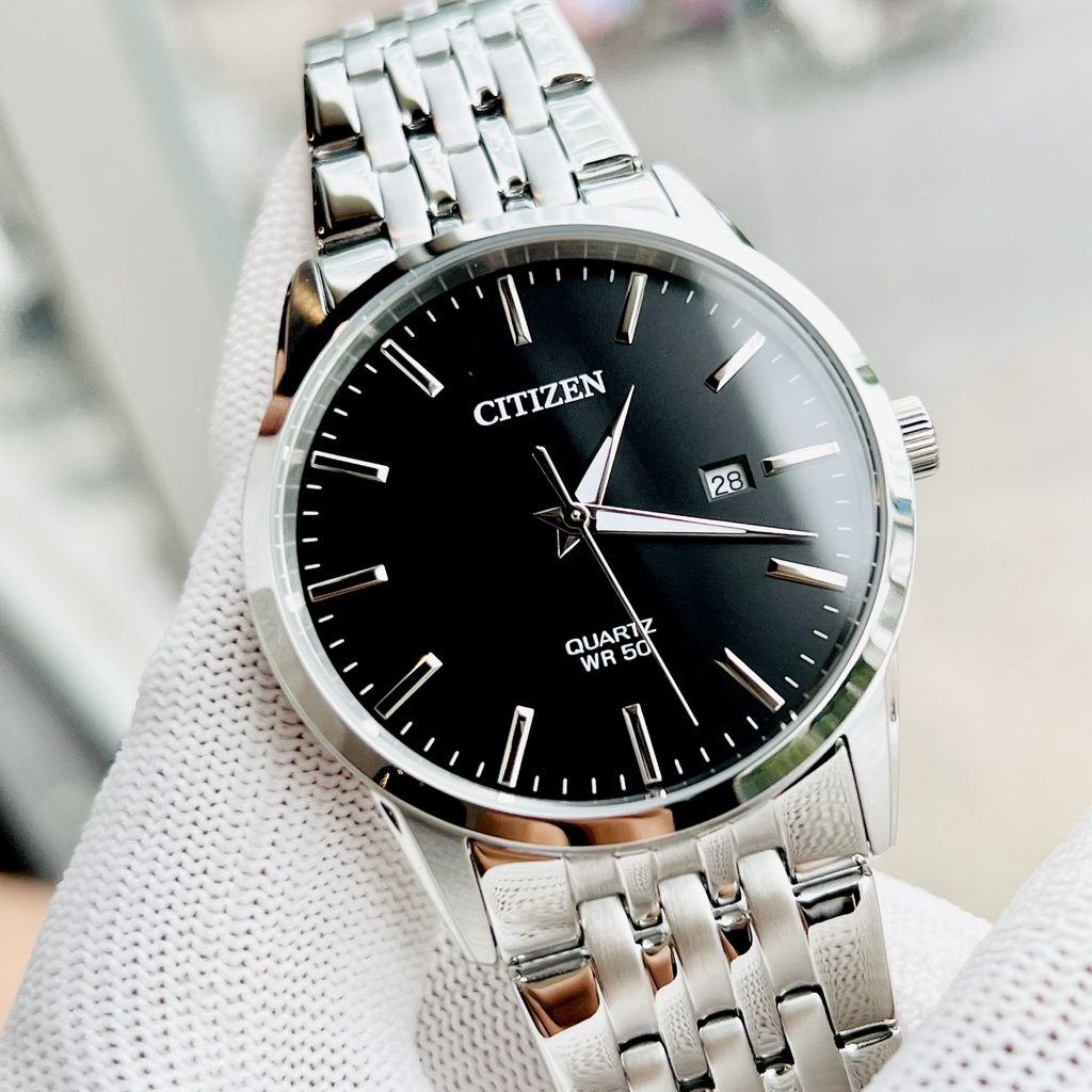 Đồng hồ nam dây thép Citizen Quartz Blue Steel BI5000 87E