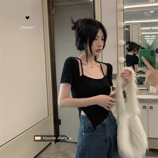 Áo croptop vạt chéo body