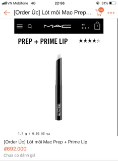 Son lót môi Mac Prep + Prime Lip
