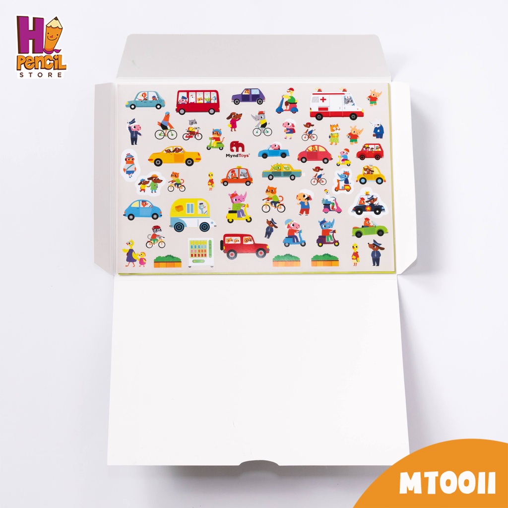 Sticker MyndToys dán sáng tạo chủ đề thành phố cho bé trên 2 tuổi