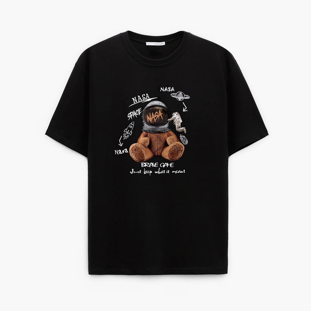 [Mã SRBACK010912 hoàn 20K xu đơn 50K] Áo Thun NASA 1SECOND Chất Liệu 100% Cotton. Kiểu Dáng Unisex Form Rộng