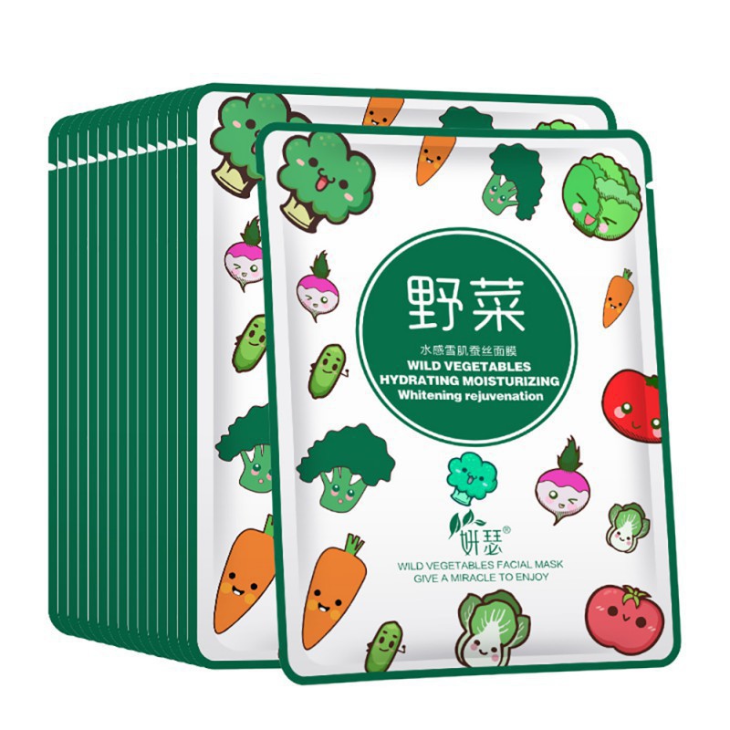 Mặt nạ giấy dưỡng ẩm làm mềm da chiết xuất rau củ quả tự nhiên