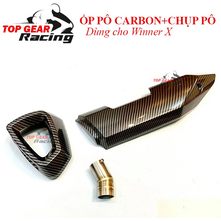 Ốp pô Winner x cacbon + Chụp pô - cho Winner X &lt;TOPGEAR&gt;