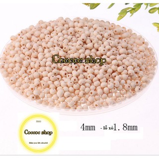 10-50gam hạt gỗ có lỗ tròn 4mm