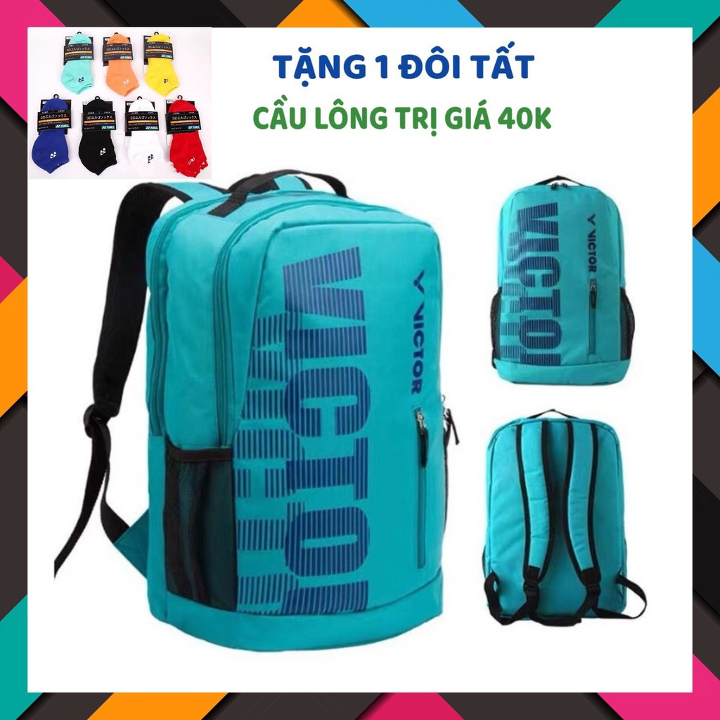 Balo cầu lông Victor BR6013 xanh ngọc chính hãng - Hiện đại, cá tính, đẹp không tì vết