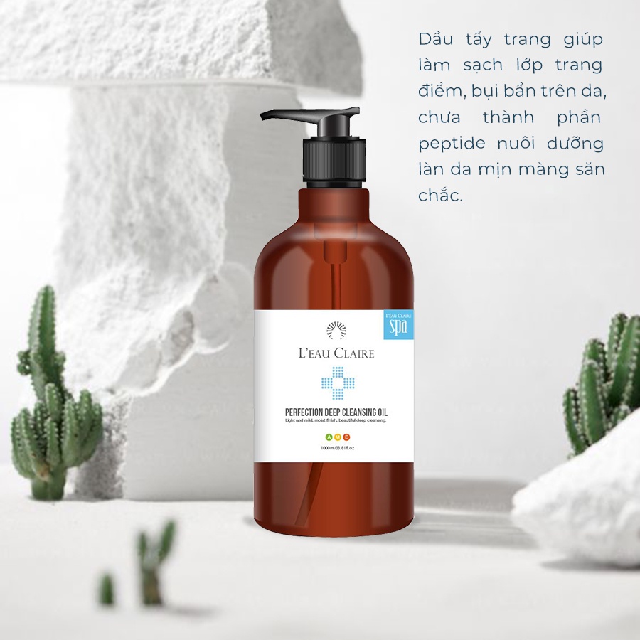 Dầu tẩy trang làm sạch sâu và cấp ẩm L'eau Claire Perfection Deep Cleansing Oil 1000ml