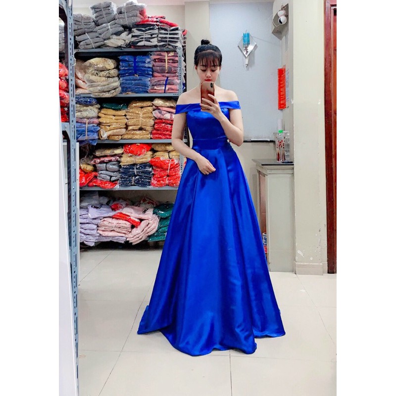 Đầm Maxi xoè bẹt vai SANG TRỌNG MS15Y ( Size M, L đến 58kg ) | BigBuy360 - bigbuy360.vn