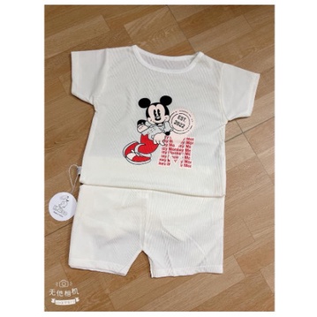 Bộ Cộc Tay hoạ tiết micky cực xinh Chất Thun Lạnh Cho Bé Trai Bé Gái, Bộ Hè Cho Bé trai, bé gái