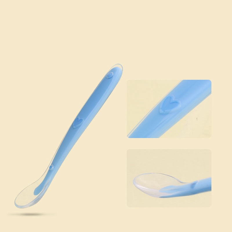 Bộ Muỗng Silicone Mềm Cho Bé Tập Ăn