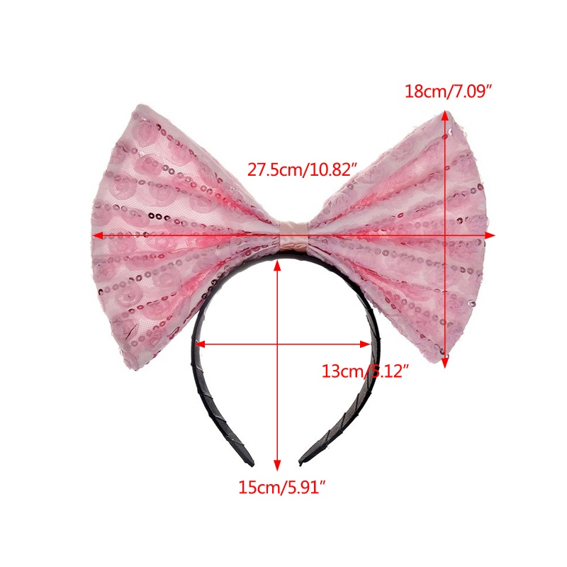 Băng Đô Nơ Đính Kim Sa Lấp Lánh