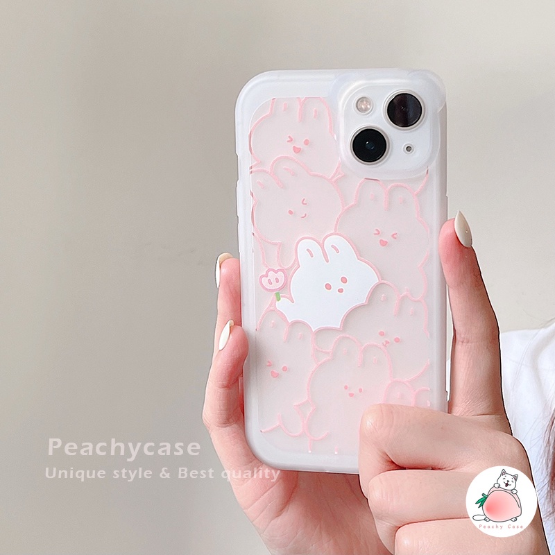 Ốp Điện Thoại TPU Dẻo Họa Tiết Hoạt Hình Gấu/ Thỏ Dễ Thương Cho iPhone 13 12 Pro Max 11 Xr Xs Max X 7 8 Plus X