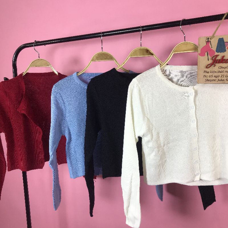 Áo cardigan tay dài dáng ngắn dành cho nữ | BigBuy360 - bigbuy360.vn
