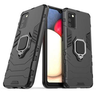 Ốp điện thoại cứng chống sốc phối giá đỡ nhẫn bảo vệ cho Samsung Galaxy A02S