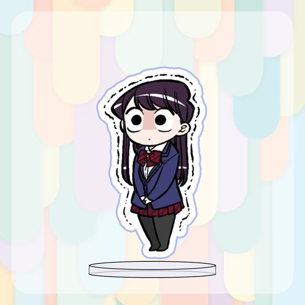( MINI ) Mô hình in hình KOMI Can't Communicate Standee NỮ THẦN SỢ GIAO TIẾP anime chibi mica trưng bày