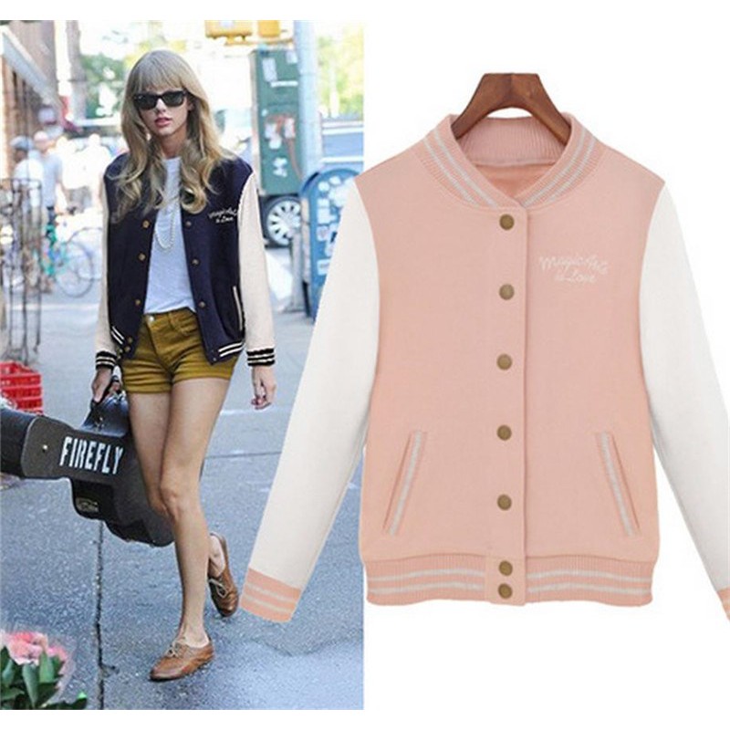 Áo khoác phong cách bóng chày kiểu dáng trẻ trung năng động dành cho nữ