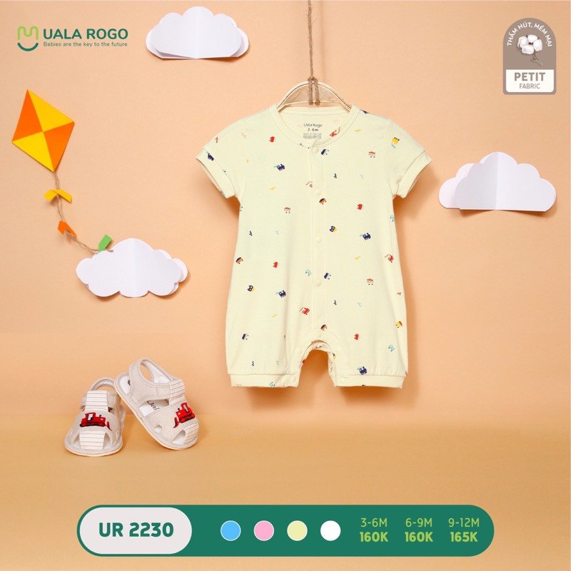 Body cộc bé trai bé gái UALA ROGO (3m-12m)