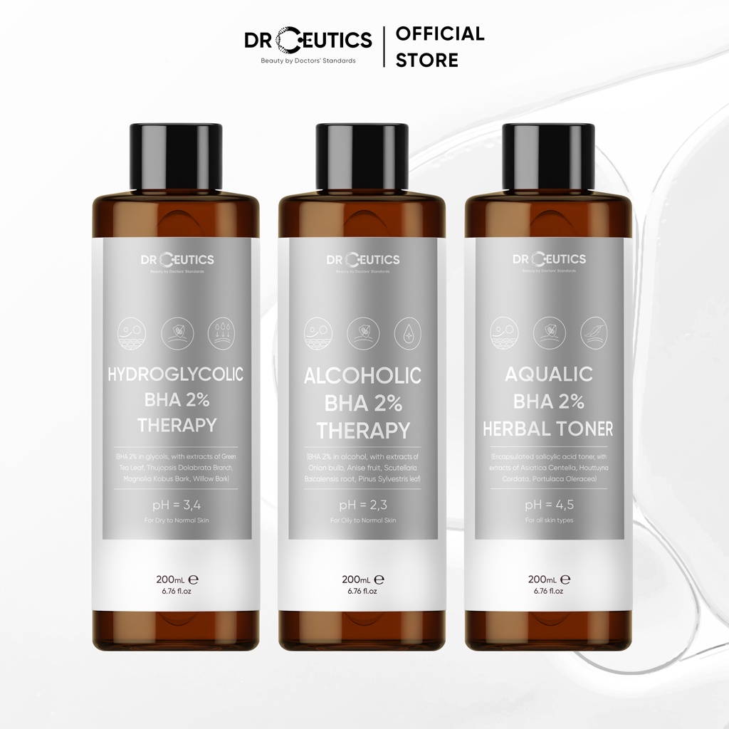 DRCEUTICS Dung Dịch Làm Sạch Và Cân Bằng Da DrCeutics BHA 2% - 200ml