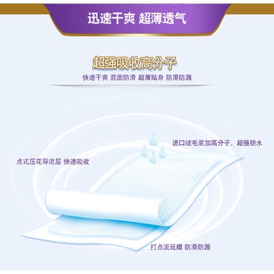 Một tấm nệm chăm sóc phần mỏng cho người lớn miếng đệm vệ sinh giấy đệm tiểu cho người cao tuổi 60 90 miễn phí vận chuyể