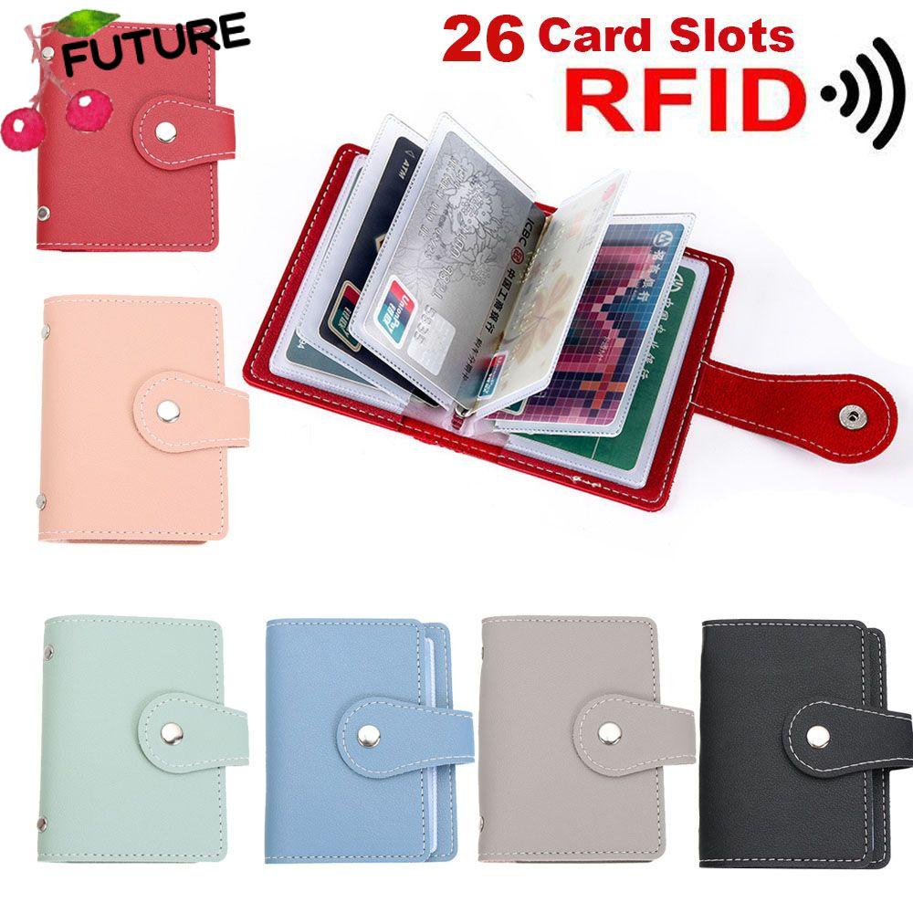 Ví Da PU 26 Ngăn Đựng Thẻ Đa Năng Màu Sắc Ngọt Ngào Thời Trang