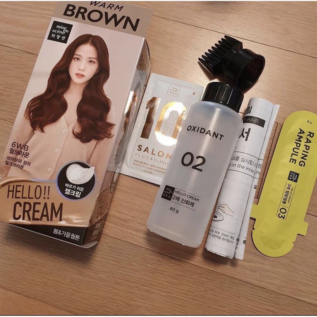 NHUỘM TÓC Dạng kem Mise En Scene Hello Cream Personal Hair Color 125g mẫu mới 2020