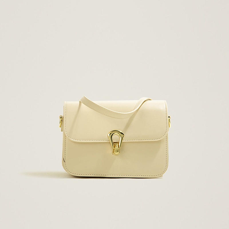 Túi đeo chéo màu trơn có khóa thời trang cao cấp cho nữ