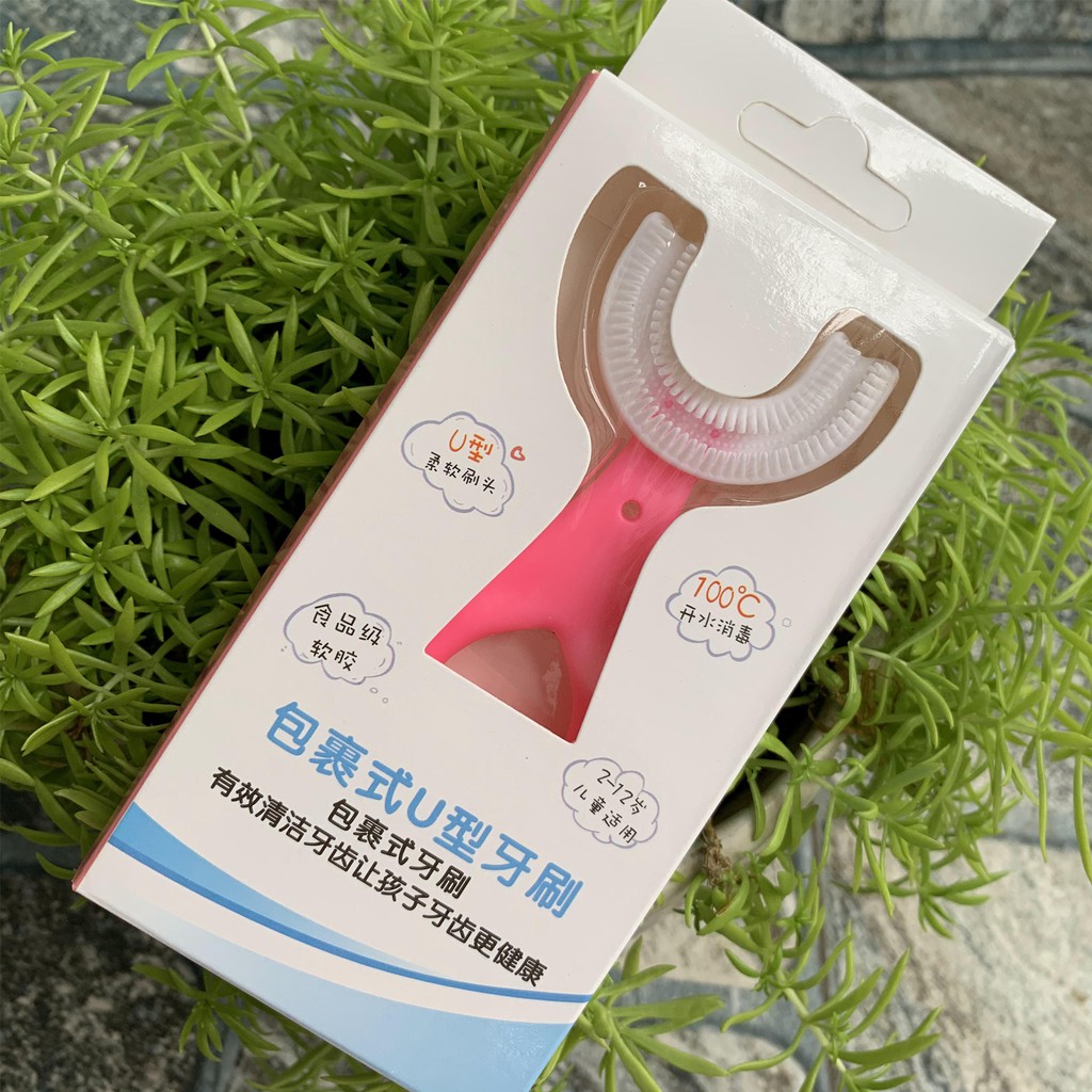 Bàn Chải Đánh Răng Cho Bé Chữ U Chất Liệu Silicon, Cho Bé Từ 2 Tuổi - 6 Tuổi