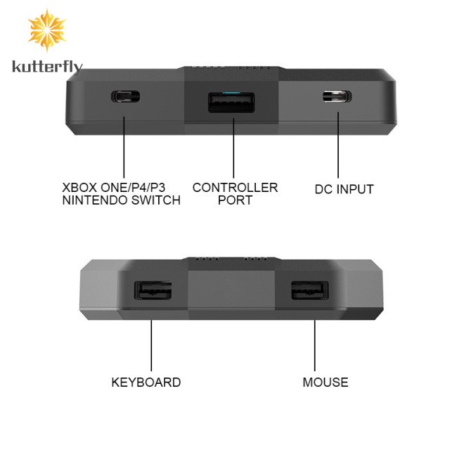 Switch Lite/PS4/XBox One/PS3/XBox 360 and Mouse Converter Keyboard Adapter for