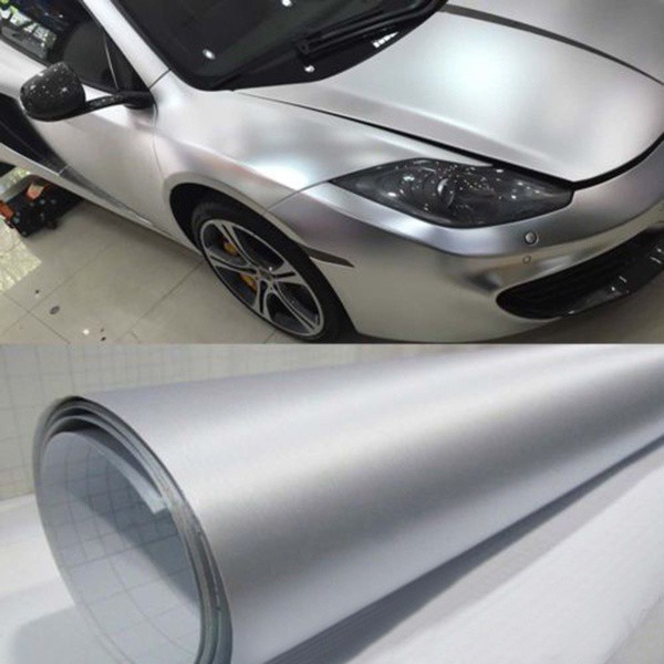 Decal nhôm dán kính chắn gió kèm ống thổi bong bóng cho xe hơi