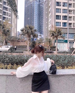 Áo sơ mi phôm rộng