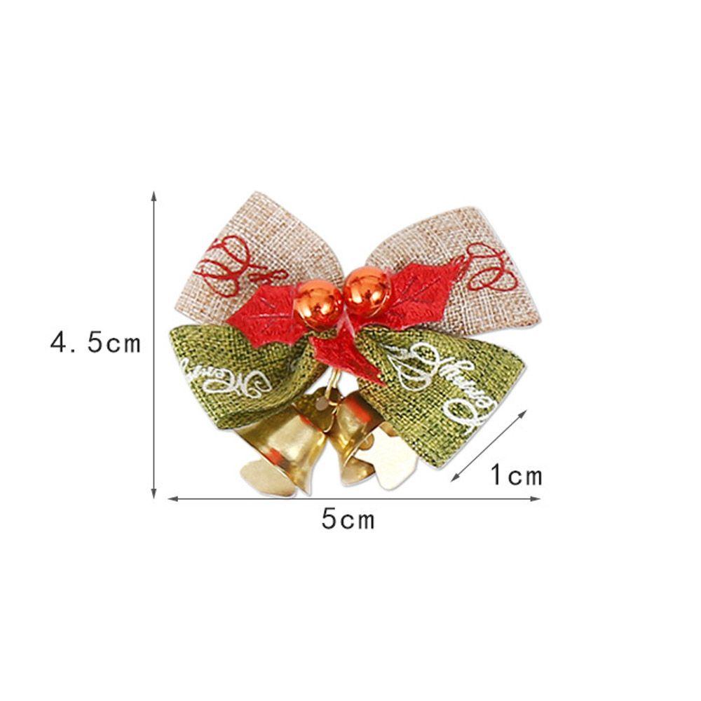 MUVAKO Bộ 5 Nơ Trang Trí Cây Thông Noel Bằng Vải Lanh DIY