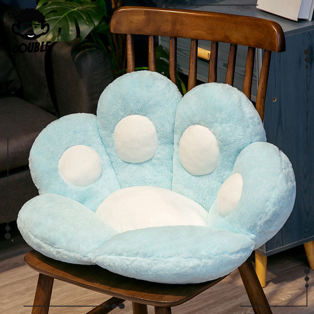 [DOUBLE]Comfortable Paw Pillow Animal Seat Cushion Stuffed Lazy Sofa Indoor Carpet