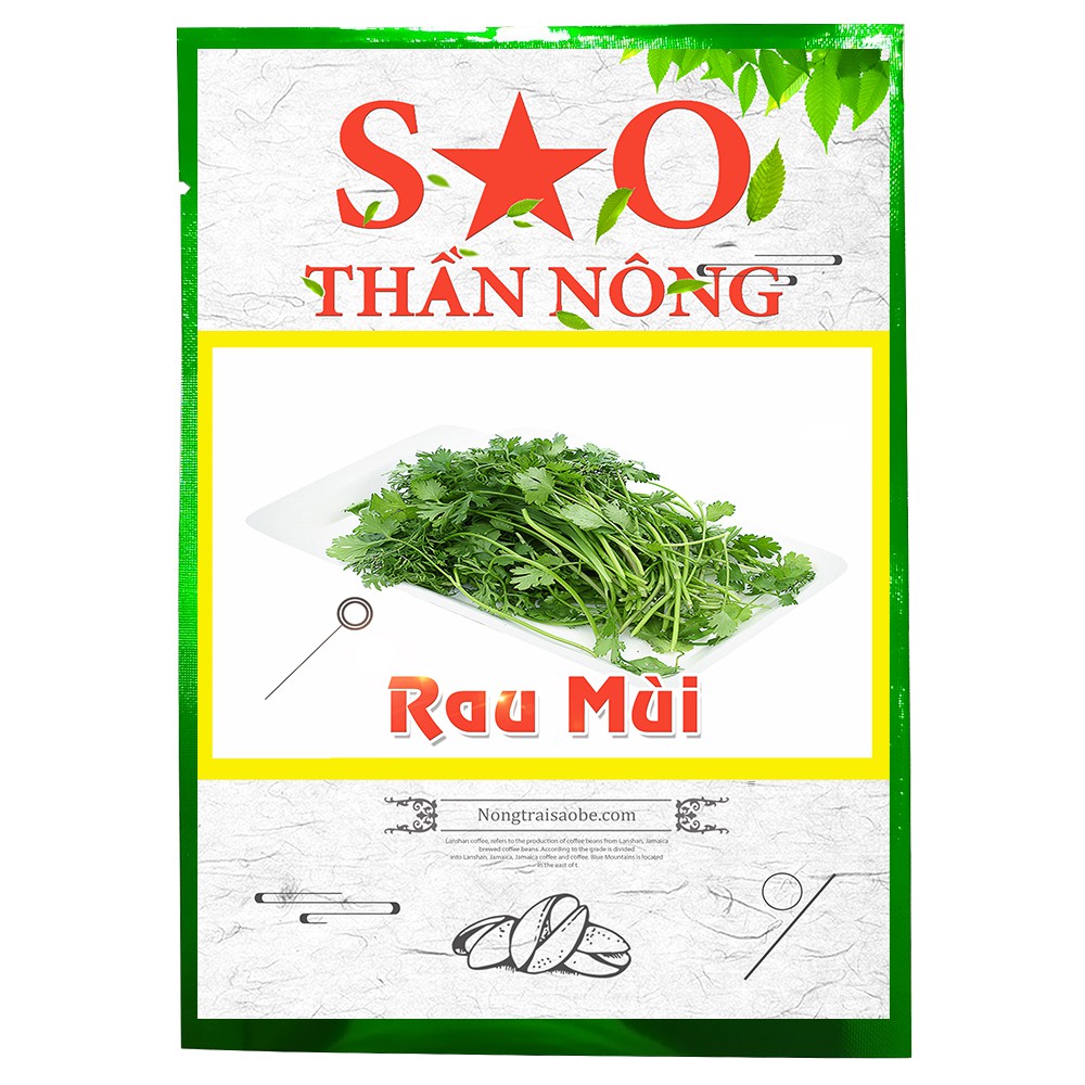 [Mã LT50 giảm 50k đơn 250k] Hạt Giống Rau Mùi Ngò Sao Thần Nông (Apiaceae)